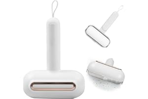 BAILTOUK Rouleau Anti-Peluches avec Poignée Réutilisable, Rouleau Adhésif Lavable, Rouleau à Peluches pour Poils d'animaux Enlever Peluche Vetement Anti Peluche pour Vêtements, Tapis (Platine)