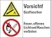 Produktbild LEMAX® Kombischild mit Symb.Vorsicht! Gasflaschen...,ISO 3864,Kunststoff,200x150mm
