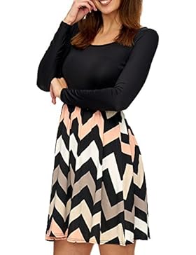 Zarlena Damen Kleid Sommerkleid Strandkleid Maxikleid Partykleid Skater