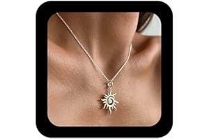 Allereya Collana Gotica A Spirale del Sole Collana Girocollo del Sole d'oro Collana Ciondolo del Sole Celeste Collana A Catena del Sole Turbine Collana A Raggiera Gioielli per Le Donne