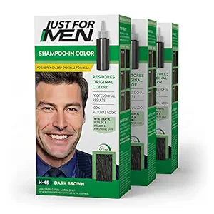 Just For Men Original Formula Mens Hair Color, Dark Brown (Pack of 3)