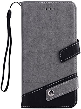 TSAOYA Flip Wallet Case [Premium PU Leather][3 Card/ Earphone Holder][Wrist Strap][Magnetic Closure] Flip Cover Protective for iPhone 8,6,6s,7 (4.7”) / 8P,6P,6sP,7P (5.5”) (iPhone 8/7, grey)