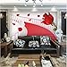 Produktbild Xbwy Maßgeschneiderte Große L 3D Tapete 3D   Minimalistisch Wohnzimmer Sofa Rosen Verziert Schlafzimmer 3D Wallpaper Tv Hintergrund-280X200Cm