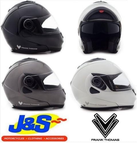 FRANK THOMAS DV06 FULL FACE MOTORCYCLE HELMET MOTORBIKE CRASH LID J&amp;S (2XL XXL 64 CMS, MATT BLACK)