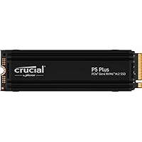 Crucial P5 Plus 2TB Gen4 NVMe M.2 SSD Intern spel-SSD med Kylfläns, Kompatibel med Playstation 5 (PS5) - upp till 6600MB/s -