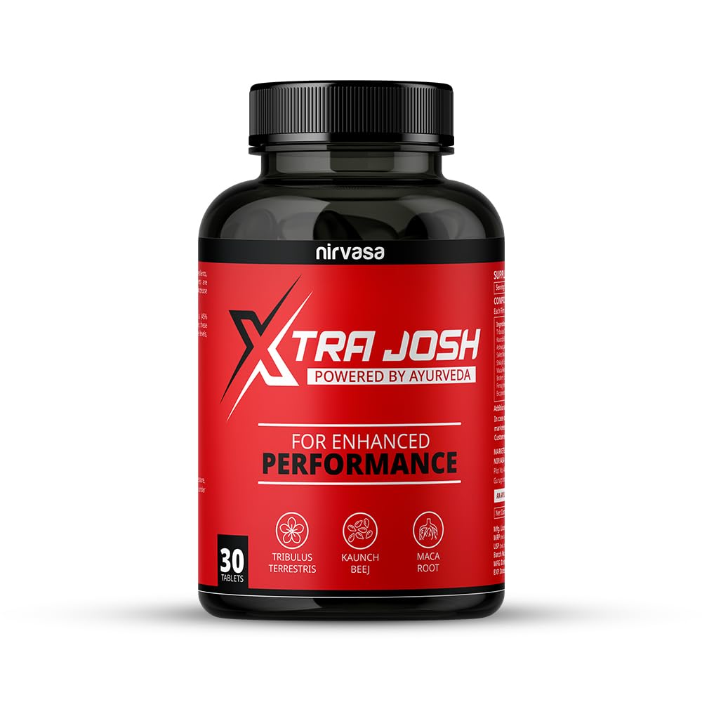 Nirvasa Xtra Josh Tablets for Men | Improves Vigour, For Performance Support, Muscle Support And Energy Support | Enriched wi