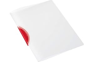 ‎SCHÄFER SHOP SCHÄFER SHOP Klemmmappe DIN A4 – Klemmhefter A4 Cliphefter Mappe, PP, Swing-Clip - 25 Stück - transparent, rot