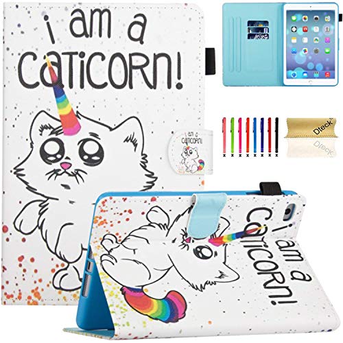 Mini Case for iPad Mini 4 Tablet, Dteck Super Safe Book Style Folio Protective with Built in Kickstand Auto Wake Sleep for 7.9-inch Apple iPad Mini 4th Generaion, Cat Unicorn