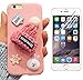 Produktbild iPhone 6S Plus Hülle,iPhone 6 Plus 3D Case,Sunroyal Cute Schön Kreative Cartoon Handmade Rosa Hut Snowflake Schneeflocke Schnee Hase Weihnachten Christmas Muster Entwurf Handyhülle PC Hart Hard Flannel Zurück Case Cover mit Standfunktion Handyhalter Handgefertigt Weihnachtsmützen Santa Claus Handyhülle Telefonkasten Schutz Kratzfeste Handy Tasche Schale Abdeckung Etui für iPhone 6S Plus / 6 Plus (5.5 Zoll)-Pink