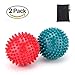 Produktbild Casefashion 2 Stücke Massageball Massagebälle 8 CM * 2 mit Noppen Massagekugel Reflexzonen Erleichterung in Bezug auf die Schmerzen zur Behandlung Plantarfaszien Entzündung Hart Massage ball Igelball