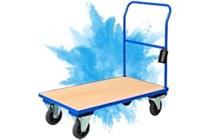 PROREGAL Chariot de transport - HxLxP: 102x60x98 cm - 450 kg - Bleu clair