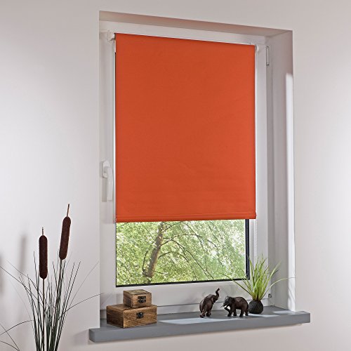 GARDUNA FIX Thermo-Rollo # terracotta 80cm # Smartfix – Klemmfix – ohne bohren – viele Farben & Größen- komplett verdunkelnd / BLACKOUT - 3