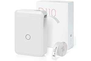 GuKKK D110 Impresora de Etiquetas Bluetooth, Máquina Etiquetadora, Autoadhesivas Térmicas Maquina de Etiquetas, Label Maker Compatible con Android y Sistema iOS, para la Escuela de la Oficina en Casa