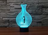 SmartEra® USB Powered 7 Farben Erstaunlich gefangener Vogel optische Täuschung 3D Glühen LED Lampe Art Skulptur produziert einzigartige Lichteffekte - 5