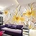 Produktbild Rureng Wandbild Für Wohnzimmer Hd Relief Lotus Pared Tapete Hotel Bad Zimmer Modernen Hintergrund Große Malerei Home Decor-200X140Cm