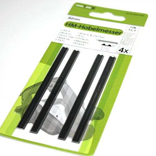 4 Stück HM Wendemesser / Hobelmesser Hobel für Black&Decker B&D / KW712 / DN710 / SR600 A D K / KW715 / KW750 - 3