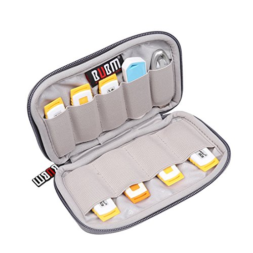 BUBM Soft Mini Tasche Aufwahrungstasche mit 9 Kapazität für USB Drive Shuttle (Orange) - 4