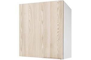 BERLIOZ CREATIONS Berlioz créations Subwoofer Alto di Cucina 1 Anta 60, Pannelli di Particelle, Frassino sabbiato, 60 x 34 x 70 cm