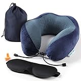 Glymnis Nackenkissen Reisen Nackenhörnchen Reisekissen aus Memory Foam Stoff Ideal für Flugzeug Reise Büro und Haus mit Schlafbrille Ohrenstöpsel und Tragetasche waschbar (Verpackung MEHRWEG) Glymnis Nackenkissen Reisen Nackenhörnchen Reisekissen aus Memory Foam Stoff Ideal für Flugzeug Reise Büro und Haus mit Schlafbrille Ohrenstöpsel und Tragetasche waschbar (Verpackung MEHRWEG)