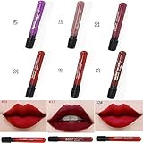 Pauler Vickers 6Pcs Color Waterproof Liquid Makeup Lip Pen Matte Lipstick Lipgloss Long Lasting
