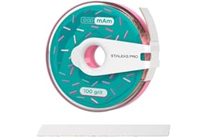 STALEKS PRO BOBBINAIL Dona avec recharge de lime blanche Papmam Expert ATC Donut Distributeur de lime 6 m (Donuts + recharge) Grain 100