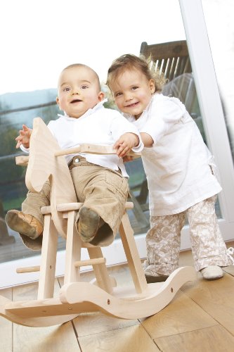 Pinolino Schaukelpferd Pinolino, massive Buche unbehandelt, 86 x 31 x 58 cm (Art.-Nr. 24 24 24) - 3