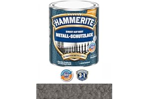 Hammerite 250 ml Direct sur Rouille Métal de protection peinture Gris foncé, martelé