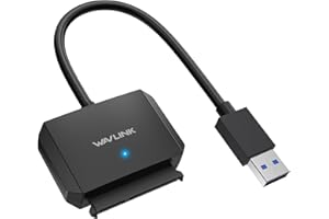 WAVLINK Adaptador USB 3,0 a SATA para SSD y HDD de 2,5 Pulgadas (USB a SATA)