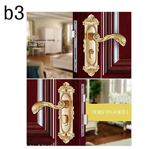 Preisvergleich Produktbild Zink Legierung Indoor Türschloss Türgriff, mit 3 Schlüsseln , right