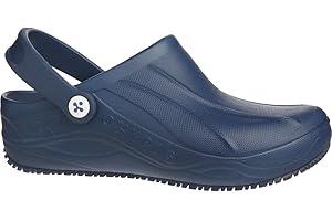Oxypas Safety Jogger Clogs für Damen - Smooth - Leichter Arbeitsschuh für Herren, ideal für Krankenhaus, Küche oder Garten, Navy, Größe EU 40