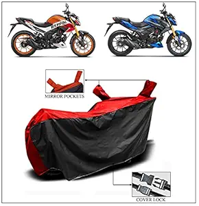 VR ENTERPRISES- Honda Hornet 2.0 Bike Cover with Waterproof and Dust Proof Premium Polyester Fabric (RED Stripe)