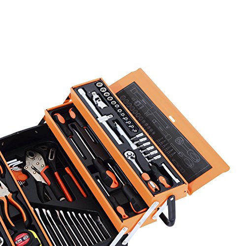 Homcom 85-tlg. Werkzeug Set Satz Steckschlüssel Kasten Kfz Werkzeugkoffer Knarrenkasten - 6