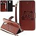 Produktbild Neu ISENPENK OnePlus 3/OnePlus Three Hülle Leder [Braun] Magnet Bookstyle Wallet,Tiere Muster 3D Panda OnePlus 3/OnePlus Three Backcover Tasche Flip Case Handyhülle Lederhülle 3-in-1 Bookstyle Geldbörse Tasche,Ständer Standfunktion Schutzhülle Tasche Credit Card Slots