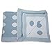 Blue & White Spot Cotton Baby Blanket by Bayla