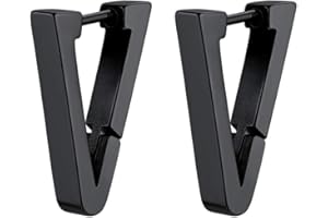 GoldChic Jewelry Huggie Earrings For Men, 316L Stainless Steel Unisex Stylish Spike Earring Studs, Small Hoop Punk Ear Jewellery For Hip Hop Rapper