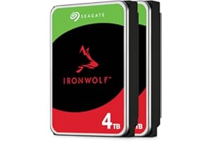 ‎SEAGATE Seagate 2er-Pack IronWolf 4TB NAS HDD, 3.5 Zoll, 5400 U/min, CMR, 256 MB Cache, SATA 6GB/s, Silber, 3 Jahre Rescue Service, FFP