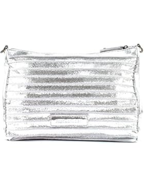 FredsBruder Riffel Crossbody Umhängetasche silber