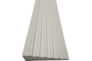 ZZLQIAN Tür Schwellenrampe rutschfeste Oberfläche Voll Gummi Rampe Rollstuhl Bordsteinrampe,Übergangsstreifen,Profil,für Türöffnungen,Badezimmer,Boden und Fliesenkante,3Pack (32×7.5×1.5cm),Grau