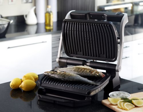Tefal GC713D40 Stainless Steel OptiGrill Plus Health Grill with Automatic Thickness and Temperature Measurement, 2000 W, Silver by Tefal - 5