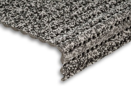Floordirekt Stufenmatten – Sicherheitsstufenmatten für Außentreppen – grau-melliert, 25x73cm, mit Winkel - 2