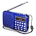 Produktbild DyNamic FM/AM Radio Empfänger Lautsprecher MP3 Musik Player Wiederaufladbare Mini USB + Taschenlampe - Blau