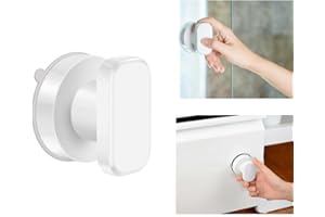 Konesky Poignée de porte à ventouse, Poignet Ventouse Baie Vitrée, Poignée Ventouse pour Cuisine Chambre, Poignées de Baie Vitrée avec Ventouse Forte pour Salle de Bain, 2 Pièces