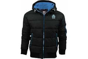Crosshatch Mens Althorpe’ Quilted Padded Hood Jacket Fleece Lined Winter Coat.