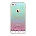 Price comparison product image iPhone SE / 5 / 5S Case Clear, UCMDA Ultra Slim Soft TPU Silicone Back Rubber Bumper Protector Cover Case for iPhone SE / 5 / 5S-Blue Purple Tribal Mandala