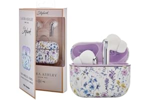 VQ Laura Ashley Skylark TWS Auriculares Inalambricos Bluetooth 5.4 con Elegante Estampado Aplicado a Mano - Cascos Inalambricos con Reducción de Ruido ENC, Micrófono HD, Batería de 40 Horas