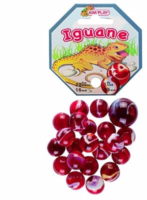 Kim'Play - 500824 - Jeu de Plein Air - 20 Billes + 1 Calots - Iguane