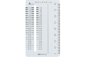 シンワ測定(SHINWA SOKUTEI) Shinwa crack scale Stainless card type 58699 Crack inspection of concrete made in japan