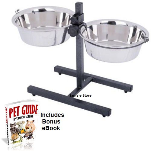 Raised-Dog-Bowl-Stand-With-2-x-42-litres-Stainless-Steel-Bowls