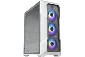 ‎COOLER MASTER Cooler Master MasterBox TD500 Mesh V2 Obudowa PC E-ATX Midi Tower - Mozaikowa Siatka, 3 x Wentylatory ARGB 120mm, Zdejmowany Panel Górny, Panel Boczny ze Szkła Hartowanego, USB Typu C 10 Gb/s - Biała