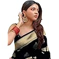C J Enterprise Women's Kanjivaram Art Silk Saree Soft Banarasi Style Sari With Blouse Piece For Wedding (Pari122-51)